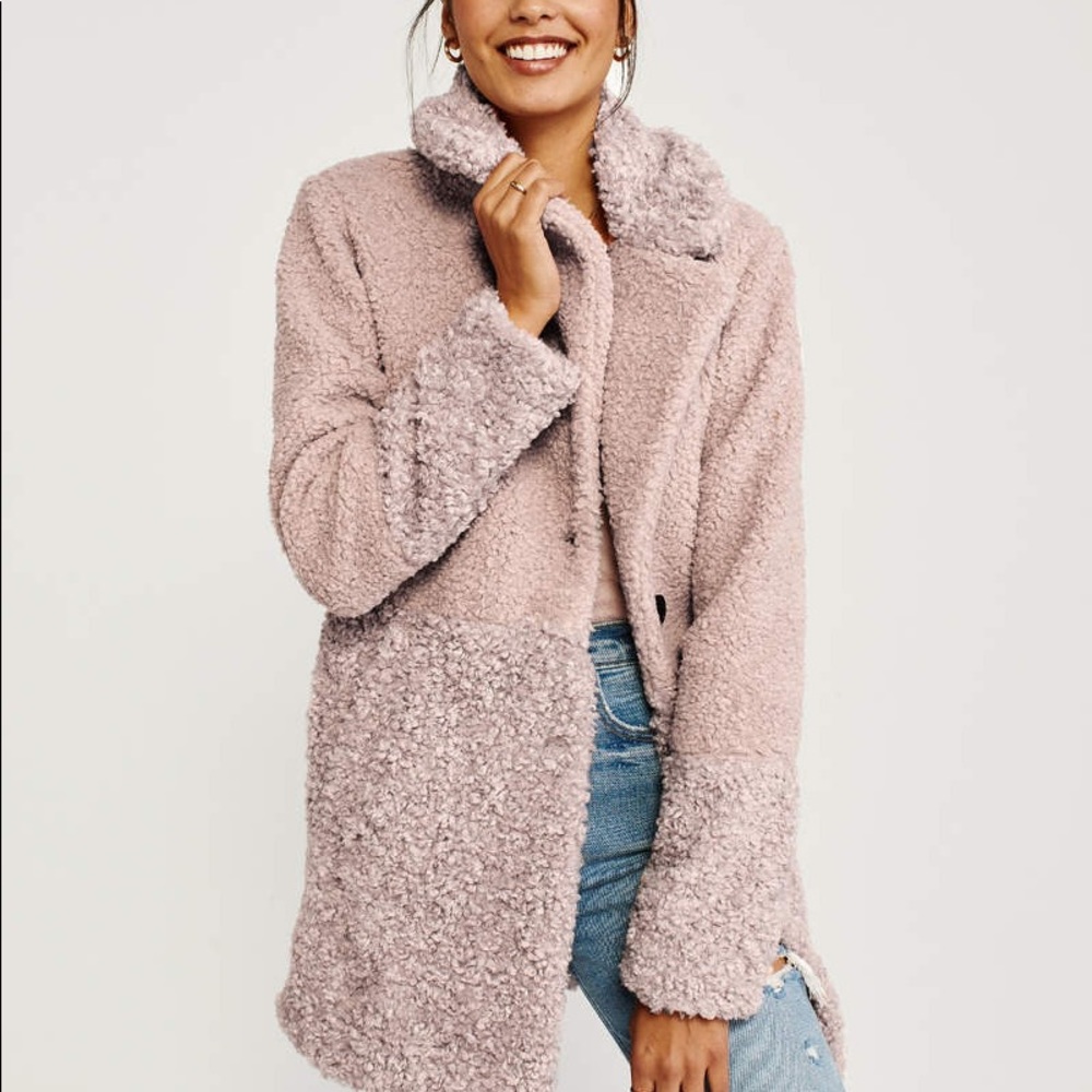 Abercrombie and Fitch Mixed Teddy Coat